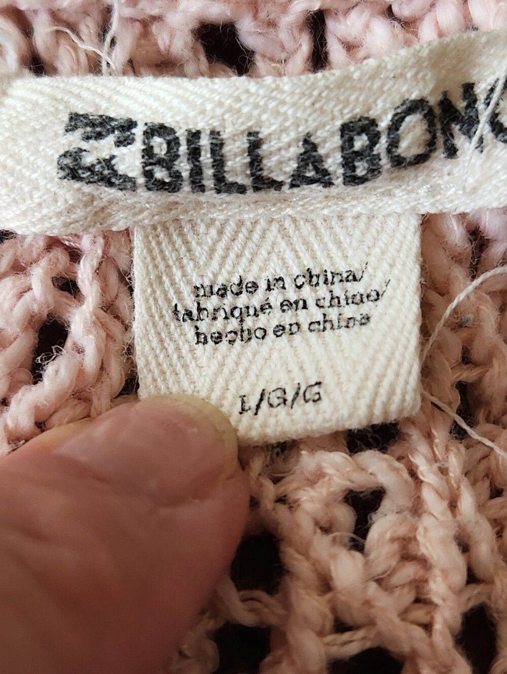 Billabong Sweet Bliss Sweater In 'Barely Blush' L - Picture 4 of 7